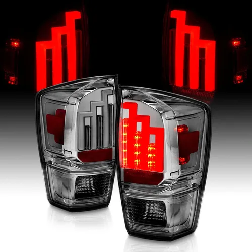 AmeriLite Para Toyota Tacoma Pickup Truck 2016-2023 Lámpara LED de estacionamiento de tubo de humo cromado montaje de luces traseras - lado del