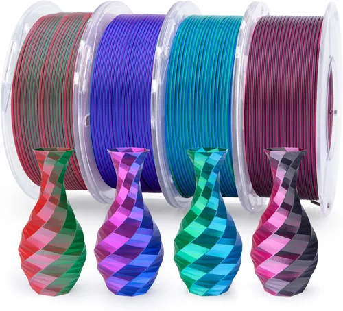Miniatura 16 de ELEGOO Filamento PLA Seda Cobre 1.75mm 1KG, Filamento para Impresora 3D con Precisión Dimensional +/- 0.02mm, Carrete de 1kg (2.2lbs) Compatible