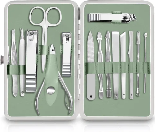 Utopia Care - Juego de manicura para mujeres y hombres, juego de manicura con cortaúñas o kit de uñas que incluye cortaúñas de manos y pies, kit de