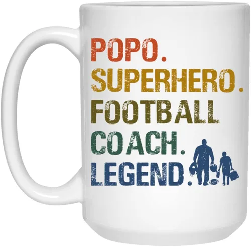 Miniatura 2 de Taza Popo de entrenador de fútbol – Taza Popo Legend – Manager de fútbol – Taza de café para el día del padre – Taza de fútbol – Taza Popo – Regalo