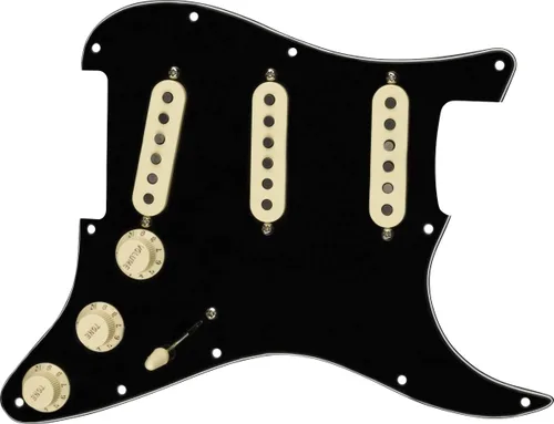 Miniatura 4 de Fender Tex Mex Golpeador Stratocaster precableado, 3 capas, color blanco