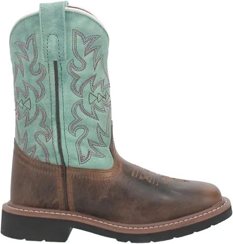 Miniatura 3 de Dan Post Botas Niños Niñas Nia Tooled Inlay Punta cuadrada Botas Casual Mid Calf - Azul