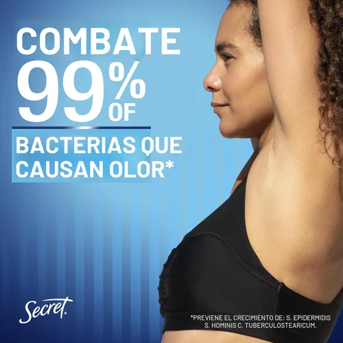 Miniatura 3 de Secret Outlast - Desodorante antitranspirante para mujer, 72 horas de protección contra el sudor y el olor, minerales equilibradores de pH, sólido