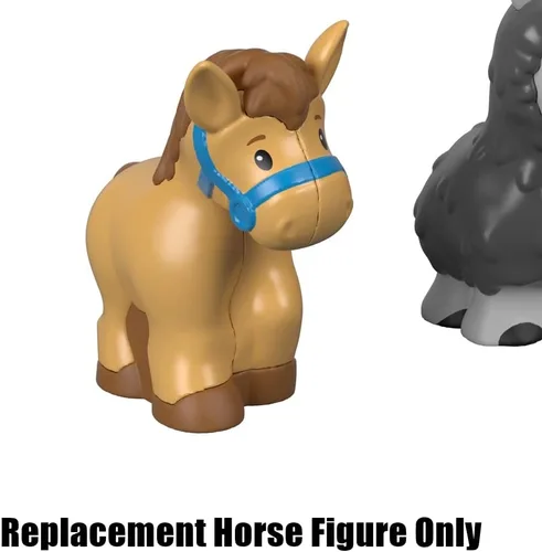 Miniatura 2 de Pieza de repuesto para Fisher-Price Little People Farm Animal Friends - GFL21 ~ Figura de caballo marrón claro de repuesto