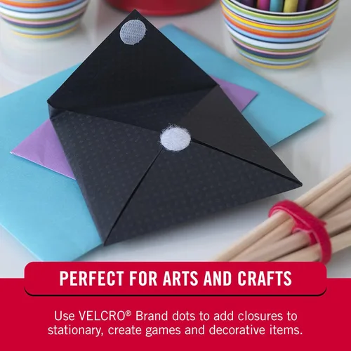 Miniatura 8 de Puntos con adhesivo marca VELCRO en negro 200 paquetes Círculos de 3/4" Cierres adhesivos redondos de gancho y bucle para organizar