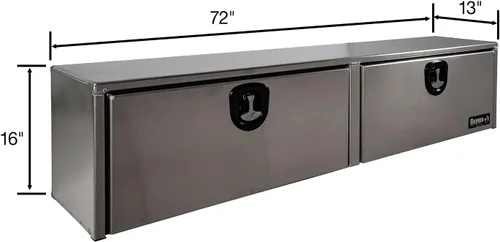 Miniatura 8 de Buyers Products 1751651 - Caja de camión de aluminio plateado con tapa superior, 72 x 13 x 16 pulgadas, Fabricada en EE. UU., Grado profesional