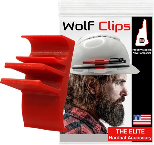 Diligence, clips de lobo, accesorio para casco duro, marcador y lápiz de carpintero, rojo