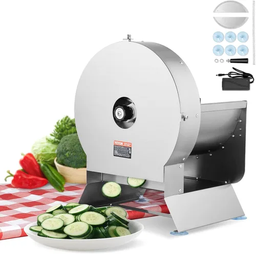 Miniatura 10 de VEVOR Rallador Eléctrico de Queso Fabricante de Ensaladas, Disparador de Ensaladas de 200W, Rebanador Triturador Picador Eléctrico de Vegetales