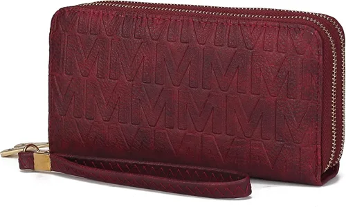 Miniatura 15 de MKF Collection Mia K - Cartera de pulsera para mujer, pequeña cartera de cuero vegano para tarjetas de crédito con cremallera y bolsillo