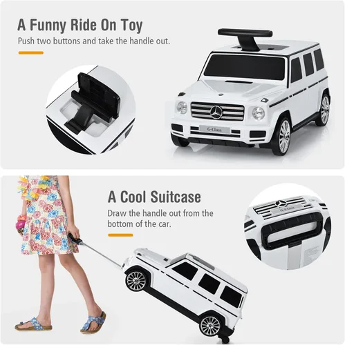 Miniatura 3 de Costzon Equipaje rodante para niños equipaje de viaje 2 en 1 para niños juguete de montar pies a suelo para niños pequeños automóvil deslizante