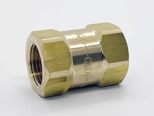 Miniatura 2 de Preece Precision Latón macizo de una pieza compacto CGA 320 dióxido de carbono Co2 tanque a CGA 580 Nitrógeno Argon Regulador Adaptador
