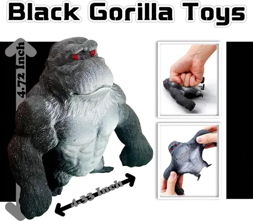 Miniatura 2 de Squishy Monkey World Juguete Pelotas Antiestrés de Mono Elástico para Niños (Paquete de 1) Juguete Splat de Mono Gorila Juguetes Fidget Squishy