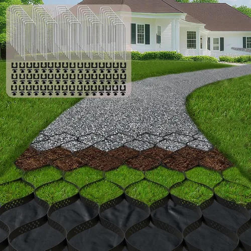 Miniatura 14 de Rejilla de Suelo de Grava de 2" de Grosor 4 pies x 10 pies - Rejillas de Estabilización Geo Grid para Entrada de Vehículos, Rejilla Retenedora