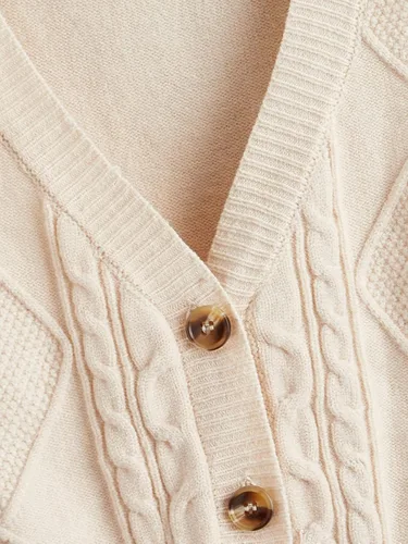 Miniatura 4 de SweatyRocks Cárdigan de punto básico sin mangas con cuello en V y botones frontales para mujer