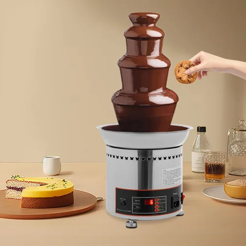 Miniatura 12 de Máquina de fuente de chocolate de 3 niveles con plato de fruta, fuente de fondue de chocolate para fiestas, entretenimiento en el hogar, diseño