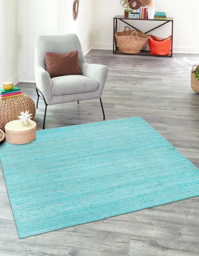 Miniatura 19 de Unique Loom Colección Jute Trenzado - Alfombra de área Dhaka (7' 1" x 10' Rectángulo, Blanco)