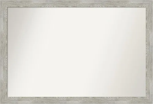 Miniatura 217 de Amanti Art Espejo de baño gris para sobre el fregadero, 31 x 48 pulgadas, espejo de tocador rectangular estrecho de color gris, marco de madera