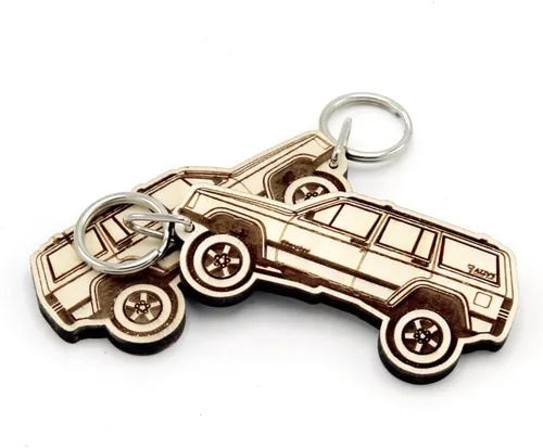 Miniatura 3 de Jeep® Llavero de madera Cherokee XJ - Fabricado en los Estados Unidos