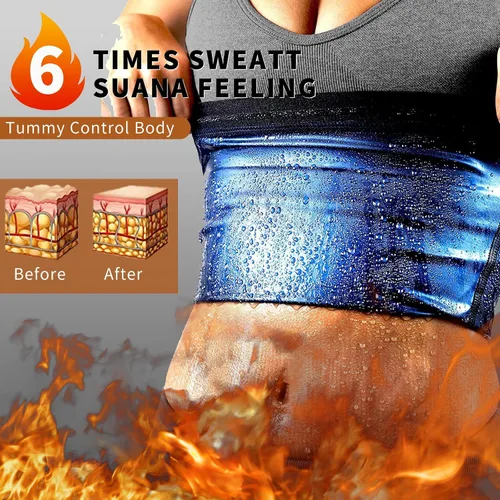Miniatura 2 de Cinturón de Entrenamiento y Adelgazamiento con Banda de Sudoración para Mujeres, Cinturón Sauna para Pérdida de Grasa del Vientre Inferior, Adecuado