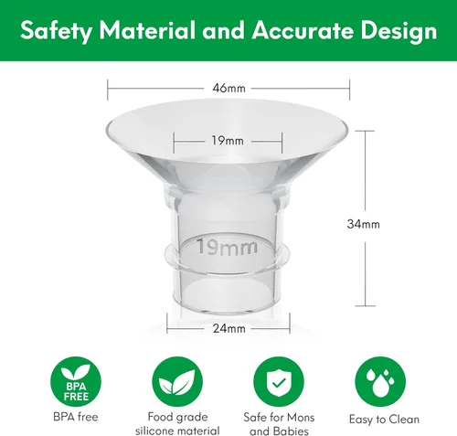 Miniatura 6 de Inserto de brida de 0.748 in compatible con brida de 0.945 in/escudo de extractores de leche, para Momcozy S9 Pro S10 S12 Pro Medela Spectra Elvie