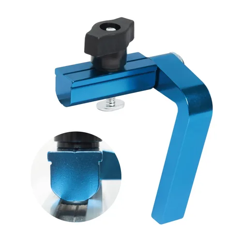 Miniatura 13 de POWERTEC 71118-P3, paquete de 6, pista en T universal de perfil de doble corte de 24 pulgadas con agujeros de montaje preperforados, pista en T