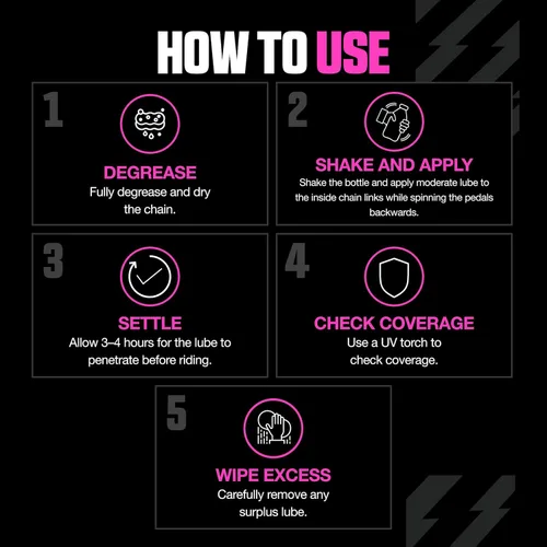 Miniatura 5 de Muc-Off C3 lubricante de cadena de cerámica en seco, 120 mililitros - Lubricante de cadena de bicicleta premium con tinte trazador UV - Formulado