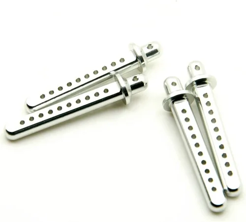Miniatura 6 de MOHERO RC Crawler Cars - Soportes de poste de carrocería de aluminio para 1:10 SCX10 AXIAL 4WD Paquete de 4 (plateado)