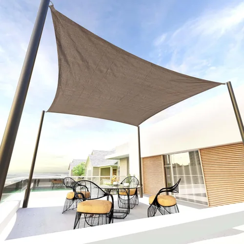 Miniatura 33 de Tronssien Toldo rectangular de 8 x 12 pies, toldo con bloqueo UV del 95% para patio y jardín al aire libre, actividades en el patio
