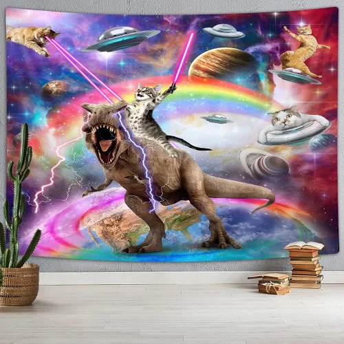 Miniatura 5 de Arte de dragón morado, fantasía mágica medieval con animales geniales para colgar en la pared para dormitorio, sala de estar, decoración