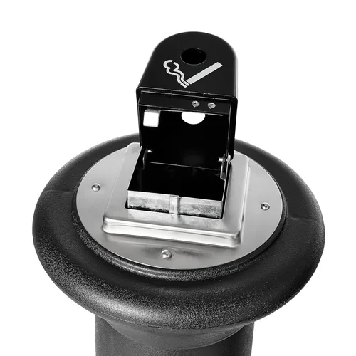Miniatura 4 de Rubbermaid Commercial Products GroundsKeeper - Receptáculo para fumar toscano de metal negro al aire libre para parques/centros comerciales al aire