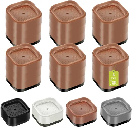 Miniatura 46 de Paquete de 12 elevadores de muebles de 1, 2 o 3 pulgadas, elevadores de cama ajustables resistentes para mesa, escritorio, sofá, silla, gabinete