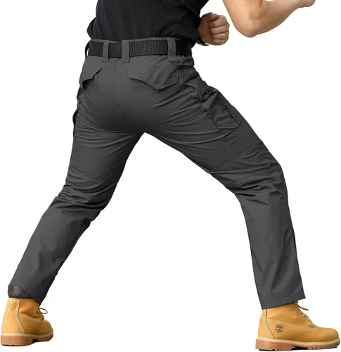 Miniatura 4 de CARWORNIC Pantalones tácticos ligeros para hombre, pantalones cargo militares, resistentes al agua, para senderismo, trabajo
