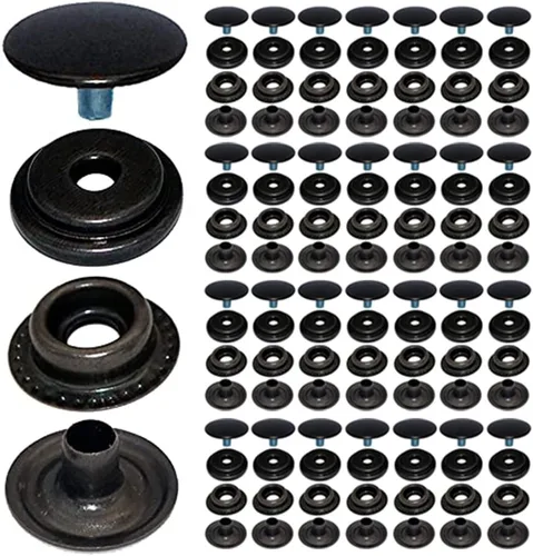 Miniatura 6 de 60Sets 0.492 in de acero inoxidable sujetador Snap Press Stud botón kits para abrigos bolsas cueros barco marino lona plata sin herramientas