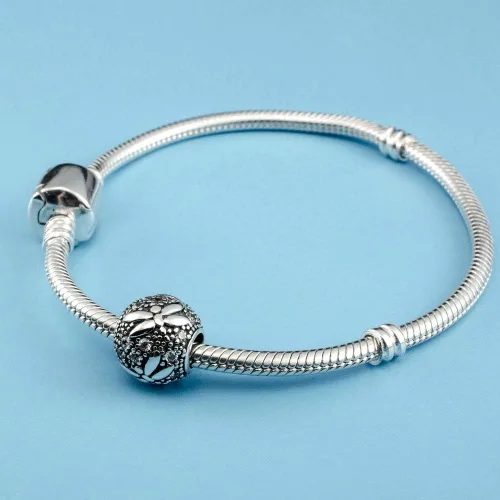 Miniatura 3 de Dijes de plata de ley 925 maciza con estampado de patas de perro y libélula, panda, camello, mariposa, delfín, para pandora, pulsera