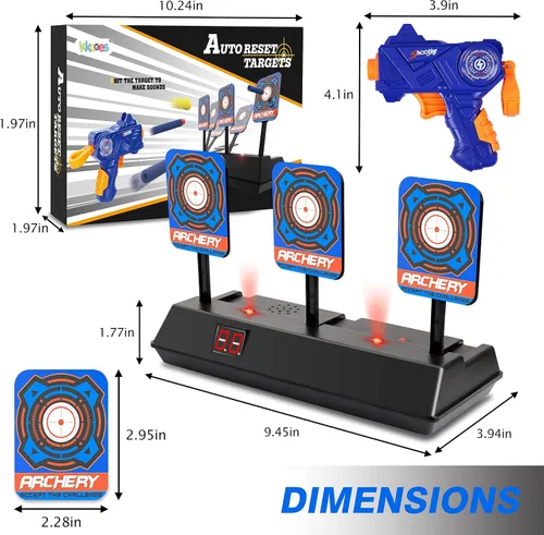 Miniatura 6 de KKONES - Objetivo de disparo digital con puntuación eléctrica y reinicio automático para pistolas Nerf