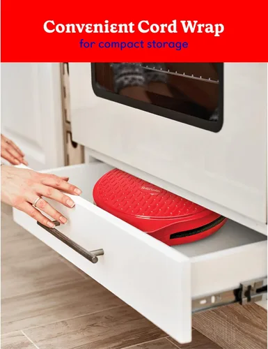 Miniatura 5 de Betty Crocker Máquina para hacer pizza de encimera, máquina para hacer pizza de 1440 vatios para el hogar, BC-2958CR (paquete de 2)