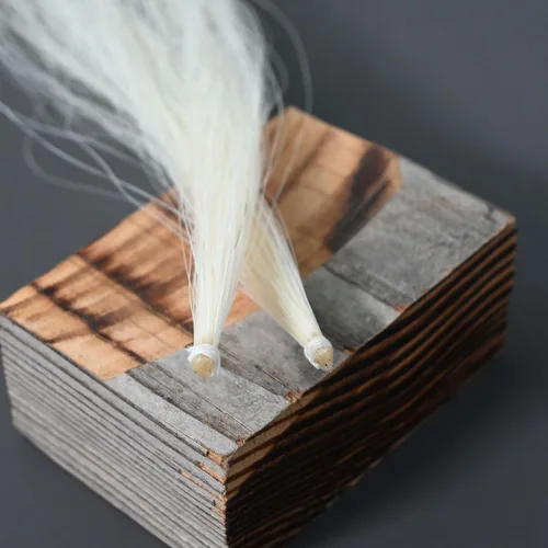 Miniatura 4 de 2 Hanks Bass Bow Hair Replacement 29 pulgadas Natural Mongol Horse Hair para 4/4 Bass Bow Rehair Herramientas Accesorios Sets