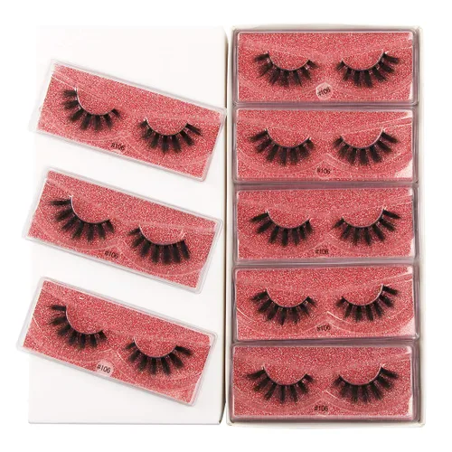 Miniatura 3 de → VAYATOR - 10 pares de pestañas de visón natural al por mayor, pestañas postizas largas y gruesas, pestañas postizas de alto volumen, hechas a