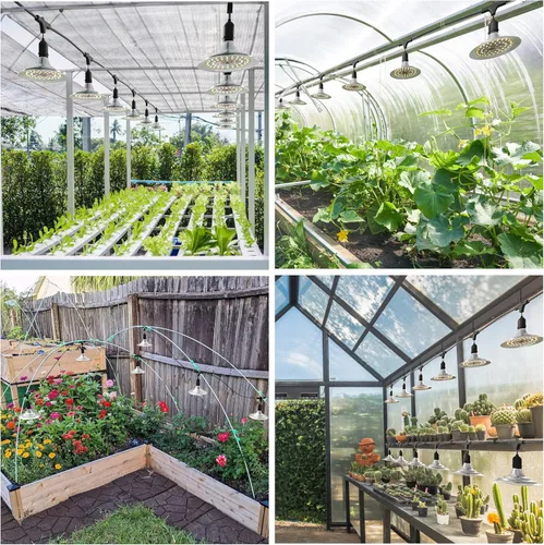 Miniatura 3 de Luces de Cultivo Exteriores para Invernadero, Luces de Cultivo de Invernadero de Espectro Completo para Plantas Exteriores, Luz de Cultivo en Cadena