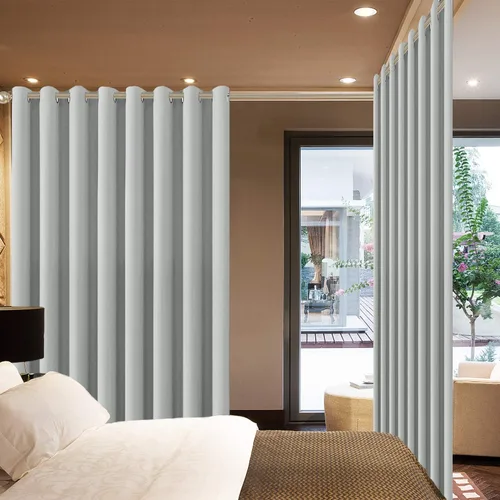 Miniatura 2 de Yakamok - Cortinas opacas para oscurecer la habitación, panel individual, para dormitorio/sala de estar Gris claro