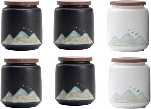Miniatura 9 de Set de urnas pequeñas de 3 piezas - Juego de urnas pequeñas decorativas de cerámica para cenizas humanas - Honra a tu ser querido perdido