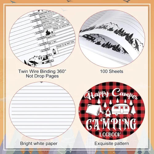 Miniatura 3 de Harloon Diario de camping para caravana, viaje, diario de registro de Navidad, camping, aventura, cuaderno de registro para caravana, caravana