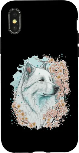 Miniatura 4 de iPhone 15 Samoyed Cherry Blossom Dog Japanese Sakura Flower Case