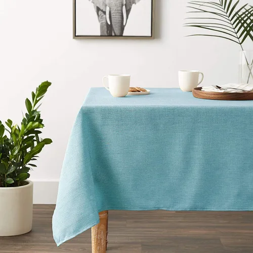 Miniatura 5 de Violet Linen Patrón europeo de lino sintético sólido, poliéster, repelente al agua, a prueba de derrames, sin arrugas, tela suave antiencogimiento