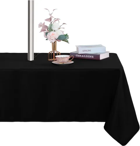 Miniatura 14 de Fitable Cubierta de Mesa Ovalada Oblonga para Exteriores e Interiores - Mantel Lavable Impermeable Sin Arrugas con Cremallera y Orificio para Beige