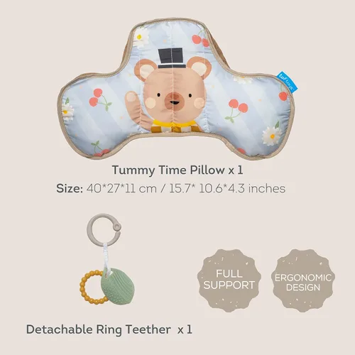 Miniatura 3 de Almohada Taf Toys para Tiempo de Barriga de Bebé con Ergonomía, Mordedor y Fortalecimiento del Cuello para Bebés Recién Nacidos, Juguete Sensorial