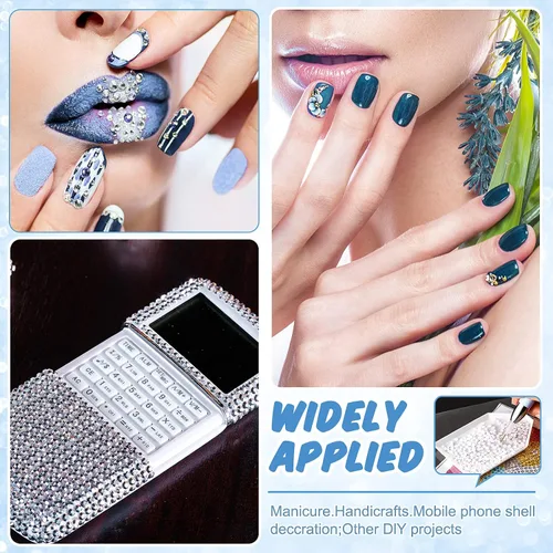 Miniatura 6 de Chuangdi 2 Bolígrafos de Arte de Pintura de Diamantes con Luz, Accesorios y Herramientas de Pintura de Diamantes, 12 Cabezales de Bolígrafo, 2