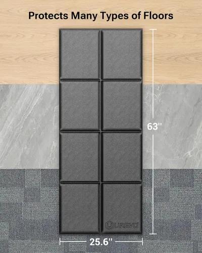 Miniatura 8 de UREVO Foldable Treadmill Mat,Treadmill Mat for Carpet &Hardwood Floors ，Mat for Under Walking Pad on Carpet, Hardwood Floors Protectior, Non-Slip