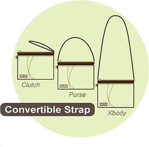Miniatura 36 de CHALA Mini bandolera/bolso con correa convertible elegante, compacto, versátil