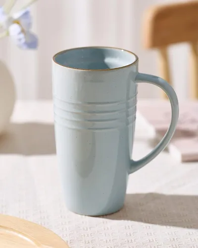 Miniatura 7 de famiware Jupiter - Taza de café grande de 20 onzas con tapa, taza de cerámica con asa para café con leche, té, cacao, leche, hogar y oficina, apta